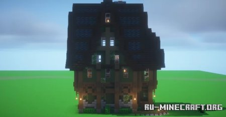  Green Medieval House (Full Interior)  Minecraft