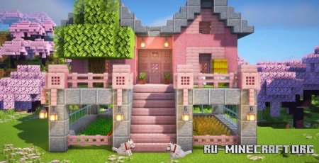  Cherry Blossom Duo Starter House  Minecraft