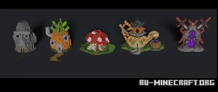  Five new builds (no interior)  Minecraft