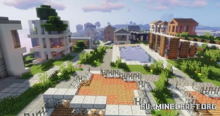  Modern Village City V2 by Wh1t3E  Minecraft
