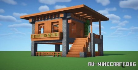  Acacia Survival House by BerchaCraft  Minecraft