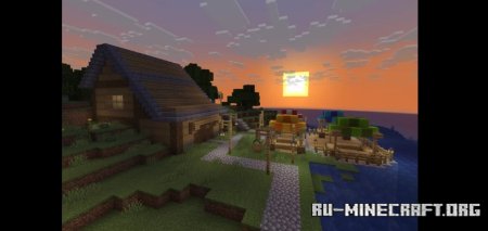  Small Town by a coast  Minecraft