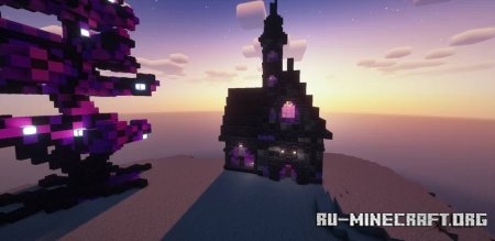  Dark & Purple Themed House  Minecraft