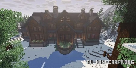  Mountain Range Log Cabin  Minecraft