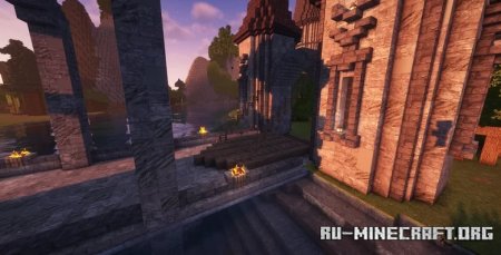  Fortified Medieval Bridge with Round Towers  Minecraft