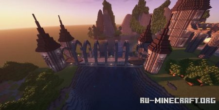  Fortified Medieval Bridge with Round Towers  Minecraft
