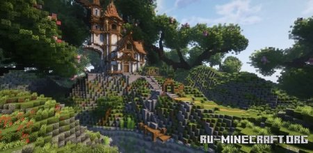  A solitary wizard's tower house in the tropical jungle  Minecraft