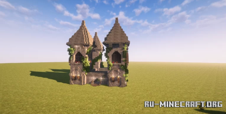  Easy Fortress - Castle with Four Towers  Minecraft