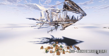  Flying Village - Ship - Trading Hall  Minecraft