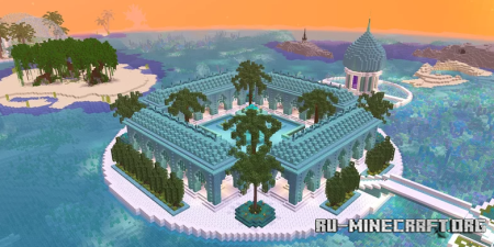  Fantasy Colonnade and Fountain by CobaltCurious  Minecraft