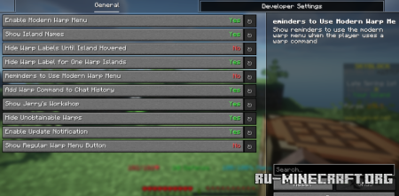  Modern Warp Menu  Minecraft 1.21.8