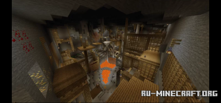  The center undermining (Road to the underground Illager city)  Minecraft