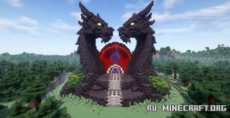  Samurai Dragon Nether Portal Statue V33  Minecraft