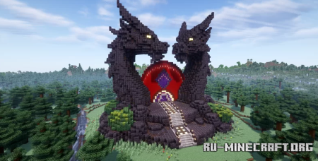  Samurai Dragon Nether Portal Statue V33  Minecraft