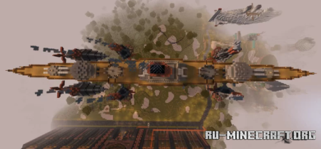  Big Dark Airship  Minecraft