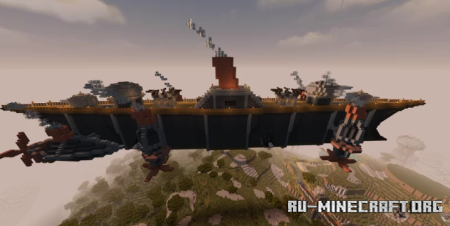  Big Dark Airship  Minecraft