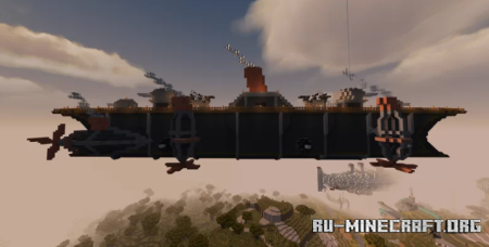  Big Dark Airship  Minecraft