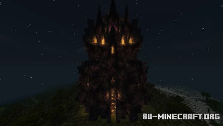  Huge Sinister Castle Made Of Black Stone  Minecraft