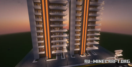  Twin Apartments  Minecraft