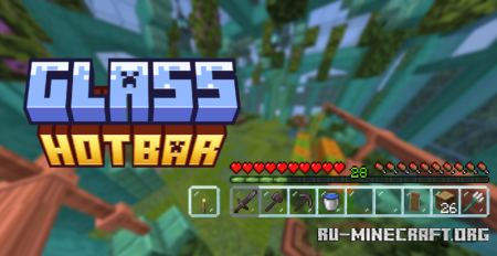  Glass Hotbar  Minecraft 1.21.8