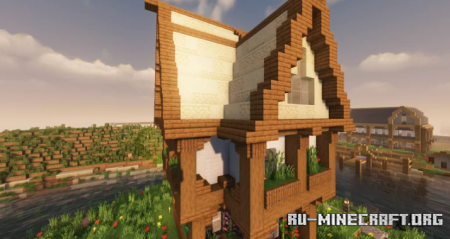  Medieval house with sand roof  Minecraft