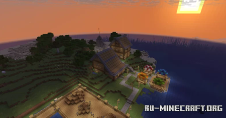  Small Town by a coast (WIP)  Minecraft