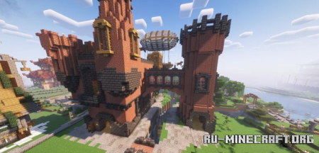  Industrial castle  Minecraft