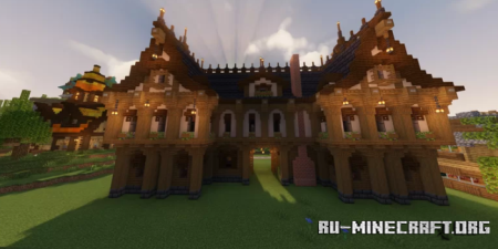  Medieval forked house by tempis335  Minecraft