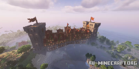  Fortified Medieval bridge city of Rivermarch  Minecraft