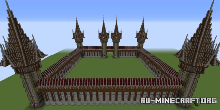  Medieval wall with towers  Minecraft