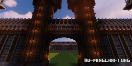  Medieval wall with towers  Minecraft