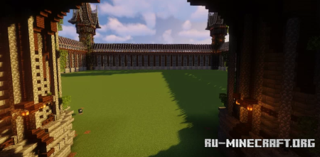  Medieval wall with towers  Minecraft