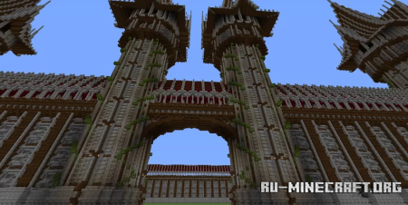  Medieval wall with towers  Minecraft