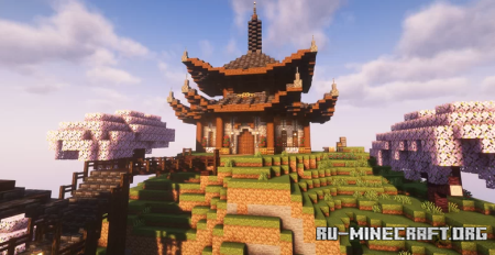  Japanese Mountain Palace by AMS_THE_BEST  Minecraft