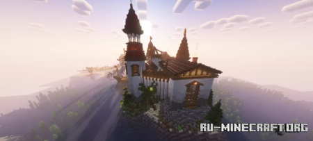  Castle on ilsand and ship  Minecraft