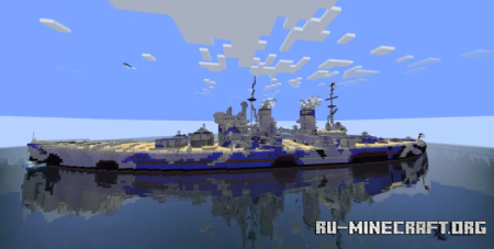 Blue steam ship  Minecraft
