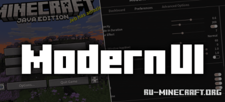  Modern UI  Minecraft 1.21.8