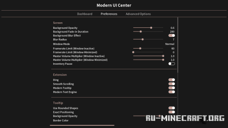  Modern UI  Minecraft 1.21.8