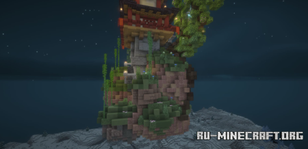  Chinese Flying Island Tower  Minecraft 1.21.8