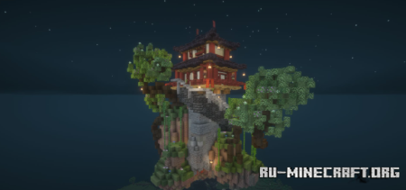  Chinese Flying Island Tower  Minecraft 1.21.8