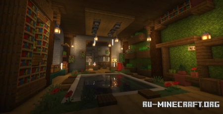  Wooden Mansion  Detailed Interiors  Minecraft