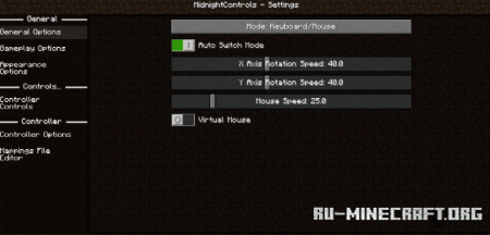  Midnight Controls  Minecraft 1.21.9