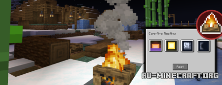  Campfire Resting  Minecraft 1.21.4