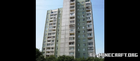 ������� Soviet, detailed 16-story panel house ��� Minecraft