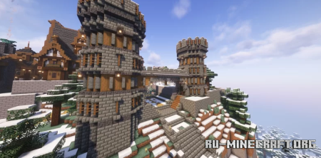  Snow Mountain South Gate Towers  Minecraft