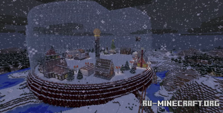 ������� Unsettling Holiday Snow Globe of Fourth Pole Village ��� Minecraft