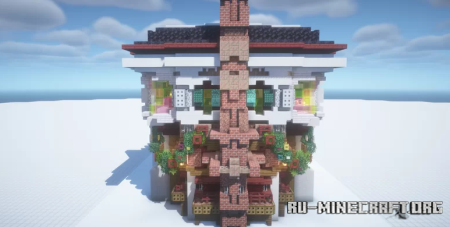  Snowy Holiday Cafe  Minecraft