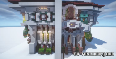  Snowy Holiday Cafe  Minecraft