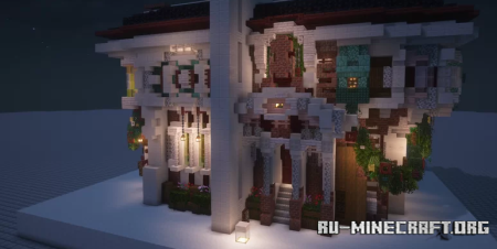  Snowy Holiday Cafe  Minecraft