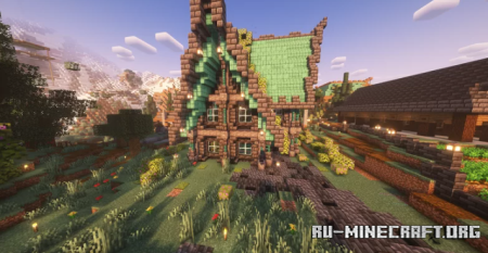 ������� Slate House with a Copper Roof ��� Minecraft
